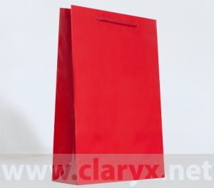 Luxury red paper bags 24+9×36 cm