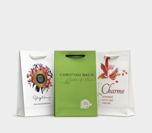 Custom Paper Bags 16+7x25 cm 1 Custom printed paper bags for cosmetics and gifts with logo